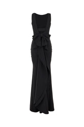 Black stretch nylon dress -  | Wise