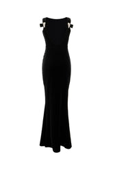 Black velvet Nima dress -  | Wise