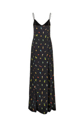 Printed viscose slip dress -  | Wise