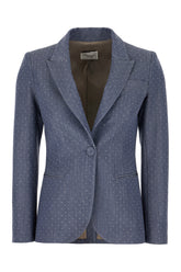 Giacca in misto poliestere stretch blu denim -  | Wise