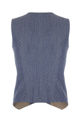 Gilet in misto poliestere stretch blu denim -  | Wise