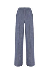 Pantalone in misto poliestere stretch blu denim -  | Wise