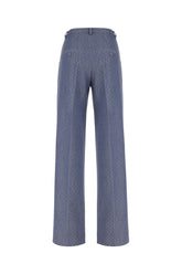 Pantalone in misto poliestere stretch blu denim -  | Wise