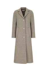 Grey wool blend coat -  | Wise