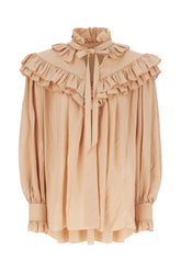 Blusa in seta rosa carne -  | Wise