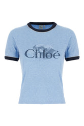 Light blue cotton t-shirt -  | Wise