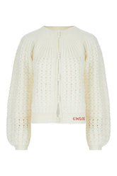 Ivory wool blend cardigan -  | Wise