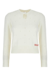 Ivory wool blend sweater -  | Wise
