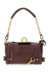 Plum leather small Paddington crossbody bag -  | Wise