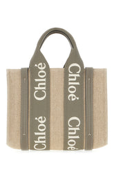 Borsa a mano Woody piccola in lino cappuccino -  | Wise