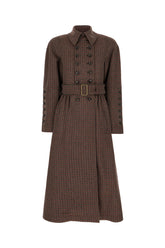 Embroidered wool blend coat -  | Wise