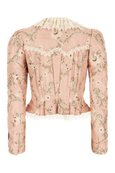 Embroidered silk blend blouse -  | Wise