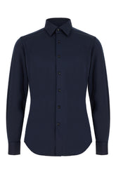 Navy blue stretch nylon shirt -  | Wise