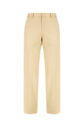 Beige stretch cotton pants -  | Wise