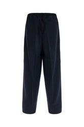 Midnight blue stretch polyester blend pants -  | Wise
