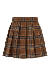Mini gonna in misto lana ricamata -  | Wise