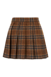 Mini gonna in misto lana ricamata -  | Wise