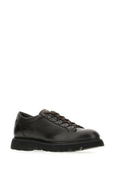 Dark brown leather lace-up shoes -  | Wise