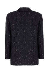 Midnight blu polyester blend blazer -  | Wise