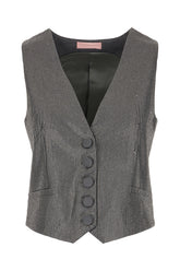 Embellished polyester blend vest -  | Wise