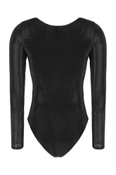 Body in misto poliestere nero -  | Wise