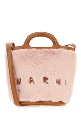 Borsa a mano in eco pelliccia rosa -  | Wise