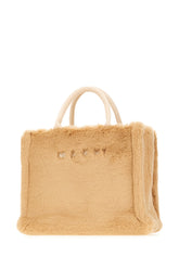 Borsa a mano in eco pelliccia beige -  | Wise