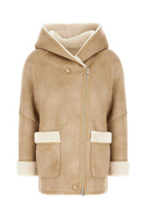 Beige reversible eco fur coat -  | Wise