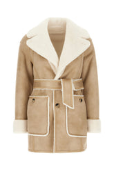 Beige reversible eco fur coat -  | Wise