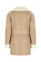 Beige reversible eco fur coat -  | Wise
