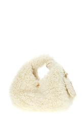 Borsa a mano in eco pelliccia avorio -  | Wise
