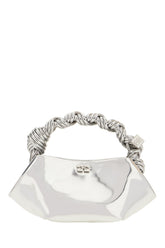 Borsa a mano in simil pelle argento -  | Wise
