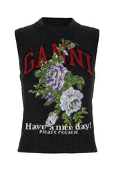 Gilet in misto lana ardesia -  | Wise