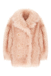 Pink eco fur coat -  | Wise