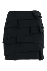 Black acetate blend mini skirt -  | Wise