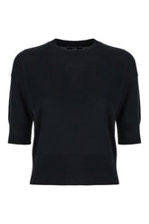 Maglione in misto seta nera -  | Wise
