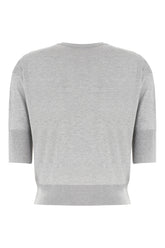 Maglione in misto seta grigia -  | Wise
