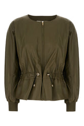 Giubbino in pelle verde oliva -  | Wise