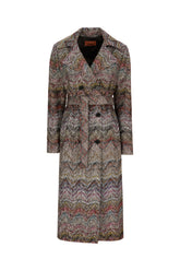 Multicolor viscose blend trench -  | Wise