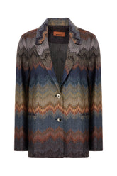 Multicolor viscose blend blazer -  | Wise