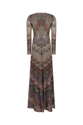 Abito lungo in misto viscosa multicolor -  | Wise