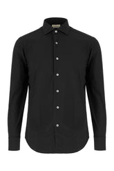 Camicia in nylon stretch nero -  | Wise