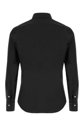 Camicia in nylon stretch nero -  | Wise