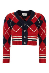 Embroidered wool blend cardigan -  | Wise