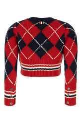 Embroidered wool blend cardigan -  | Wise