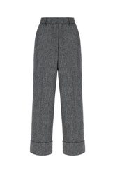 Pantalone in lana grigio melangé -  | Wise