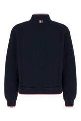 Navy blue cotton blend jacket -  | Wise
