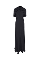 Midnight blue acetate blend long dress -  | Wise