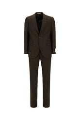 Completo in lana stretch cioccolato -  | Wise
