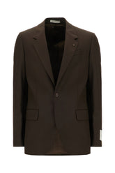 Completo in lana stretch cioccolato -  | Wise